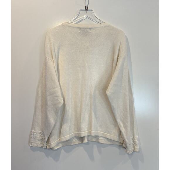 Lane Bryant Design Embroidered Pearl Bead Cardigan Sweater Womens 18/20 (I)‎ - Picture 2 of 4
